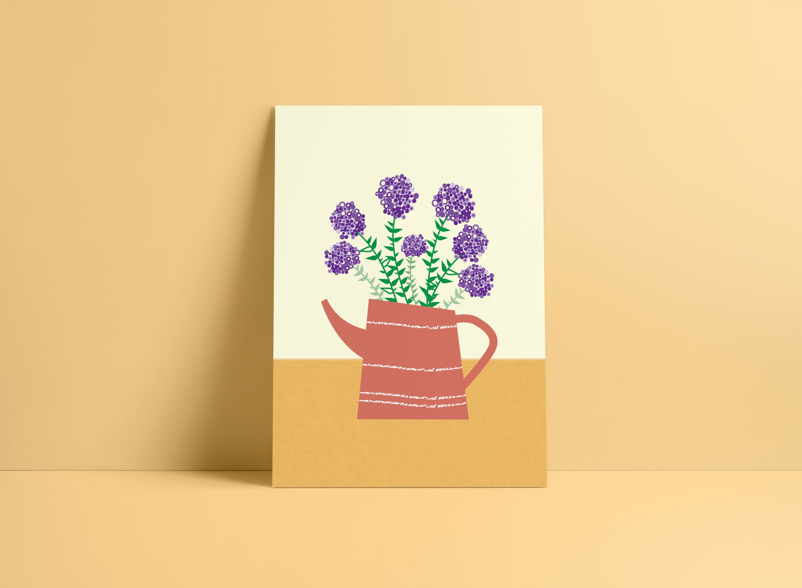 Plant illustration postcard